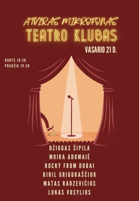 (ATŠAUKTAS) Teatro Klubas - atviras mikrofonas