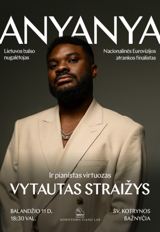 Eurovizijos finalininkas Anyanya Udongwo ir pianistas Vytautas Straižys