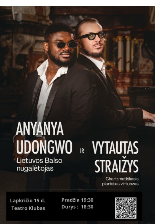 Lietuvos balso nugalėtojas - Anyanya Udongwo ir charizmatiškasis pianistas virtuozas Vytautas Straižys